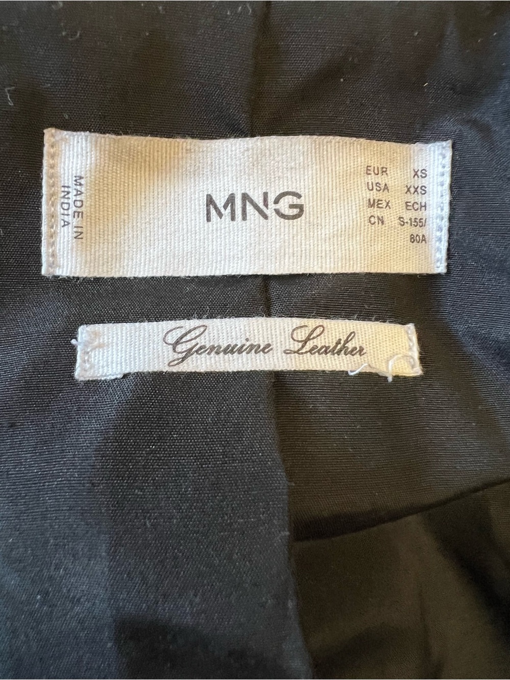 Mango Black Leather Asymmetrical Moto Jacket - Picture 13 of 14